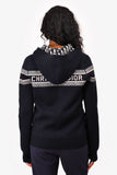 Christian Dior Blue Oblique Cashmere Reversible Zip Hooded Sweater Estimated Size S