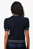 Christian Dior Blue Wool/Cashmere Logo Sweater Size 8 US