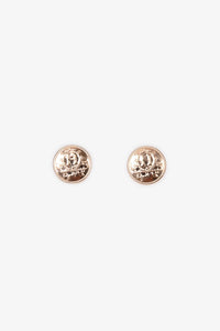 Hermes 18K Rose Gold TPM Ex-Libris Stud Earrings
