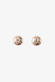 Hermes 18K Rose Gold TPM Ex-Libris Stud Earrings