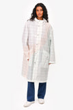 Hermes Sheer White/Multicolour Striped Panelled Rain Jacket Size 44