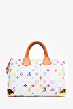 Louis Vuitton White Multicolour Speedy Top Handle