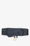 Christian Dior Black Leather Saddle Belt