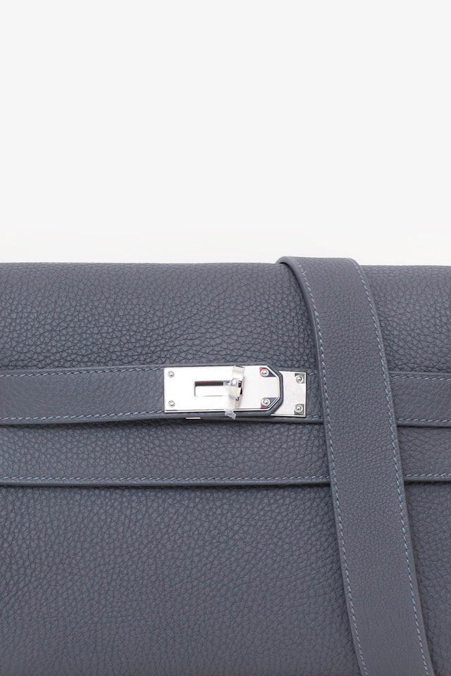 Hermes 2024 Grey Togo Leather Kelly Messenger Bag