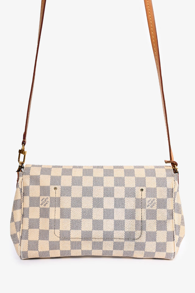 Louis Vuitton 2016 Damier Azur Favourite MM Bag with Strap (As Is)