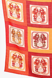Hermes Red/Orange Cashmere/Silk Printed Scarf