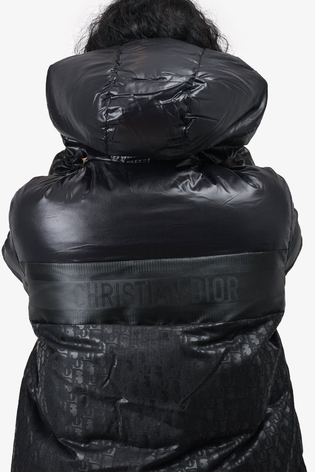Christian Dior Black Oblique Puffer Jacket Size XS