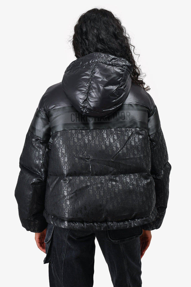 Christian Dior Black Oblique Puffer Jacket Size XS