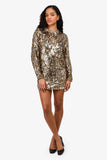 Prada Gold Sequin/Silk Mini Dress Size 36