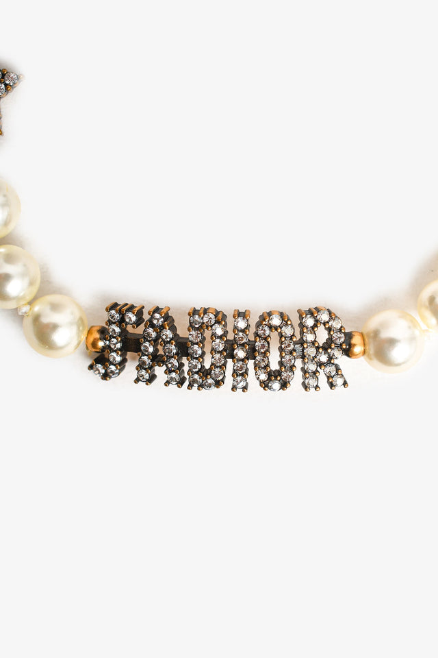 Christian Dior Gold Tone/Faux Pearl J'aDior Necklace
