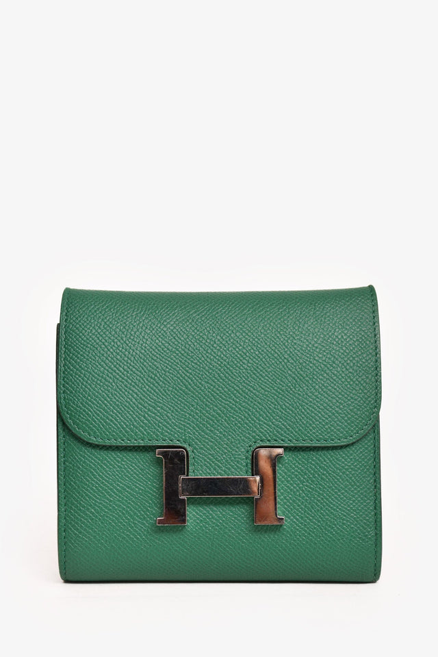 Hermes 2018 Vert Vertigo Epsom Constance Wallet PHW