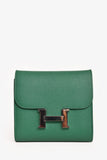 Hermes 2018 Vert Vertigo Epsom Constance Wallet PHW