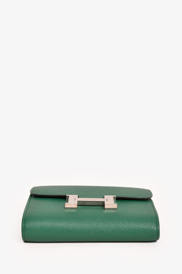 Hermes 2018 Vert Vertigo Epsom Constance Wallet PHW