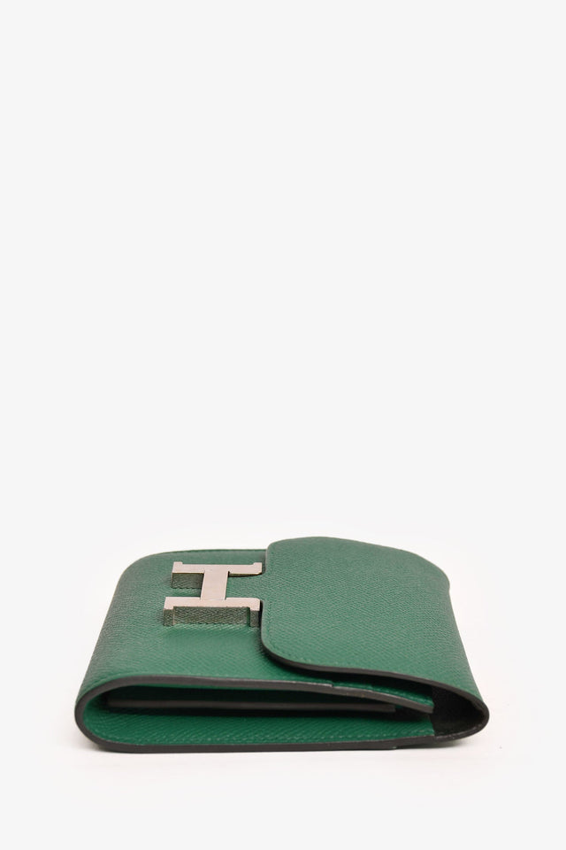 Hermes 2018 Vert Vertigo Epsom Constance Wallet PHW