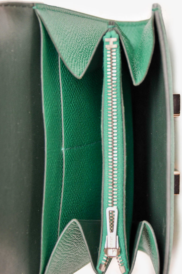Hermes 2018 Vert Vertigo Epsom Constance Wallet PHW
