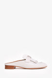 Hermes White Leather Royal Slip On loafers Size 37