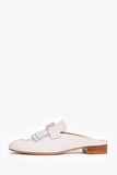 Hermes White Leather Royal Slip On loafers Size 37