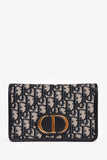 Christian Dior 2020 Navy Leather Oblique 2 In 1 30 Montage Belt/Shoulder Bag