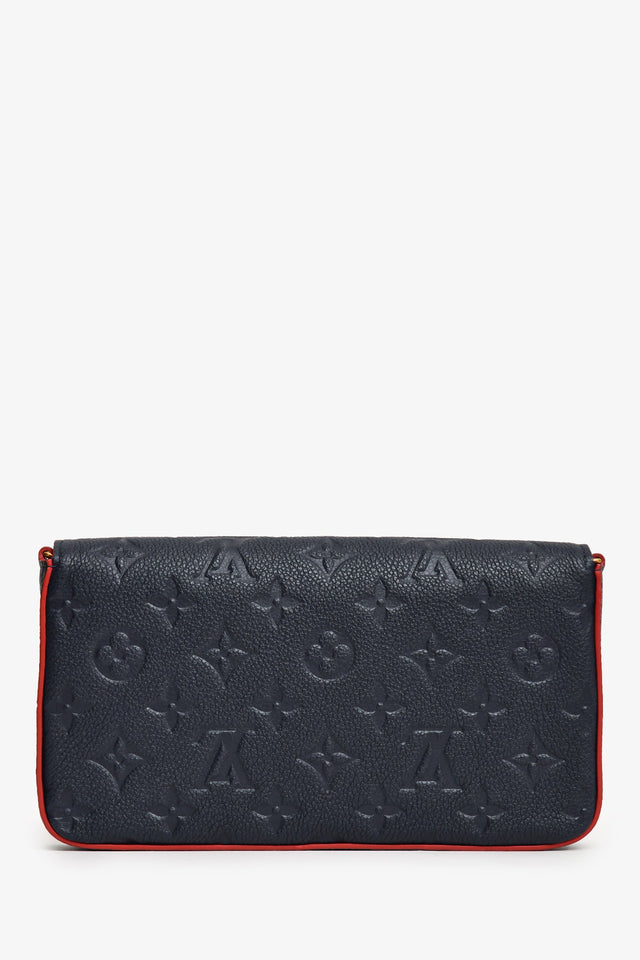 Louis Vuitton 2017 Navy/Red Leather Empriente Felicie Crossbody Bag