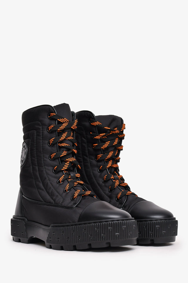 Hermes Black Nylon Fresh Ankle Boots Size 36