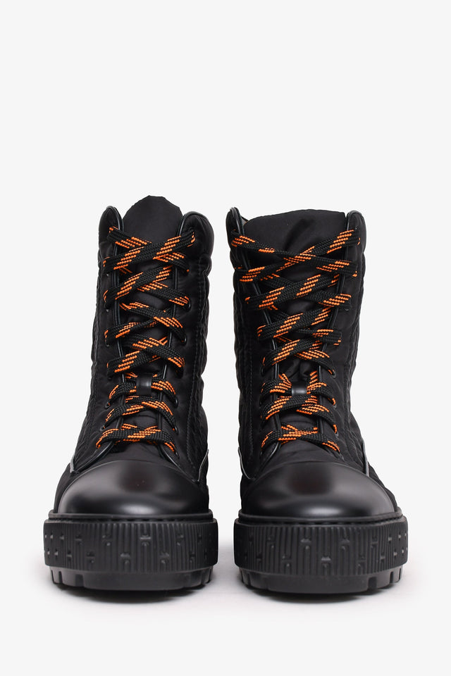 Hermes Black Nylon Fresh Ankle Boots Size 36