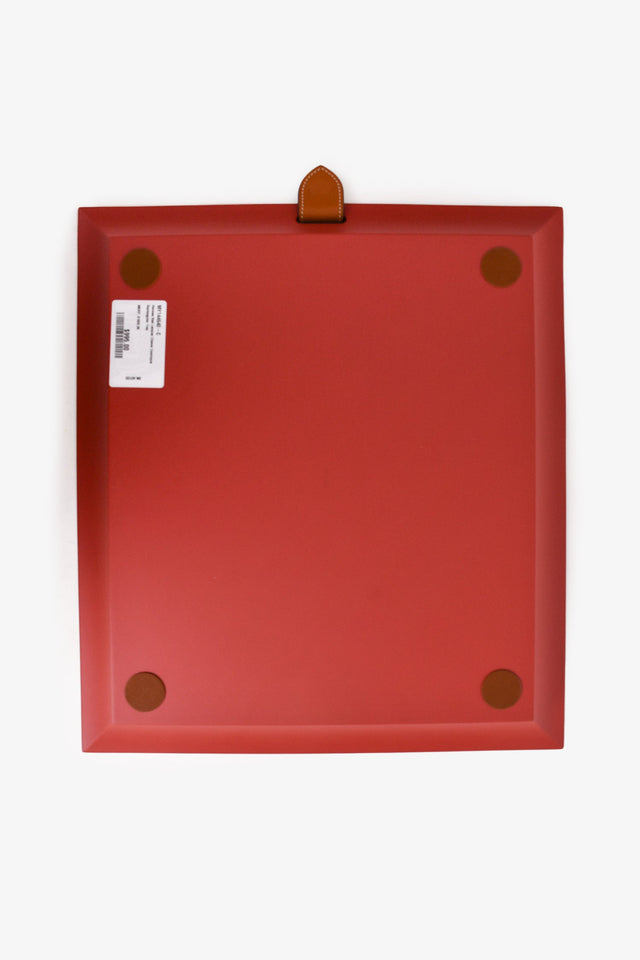 Hermes Red Lacquer Cheval Cosmique Rectangular Tray