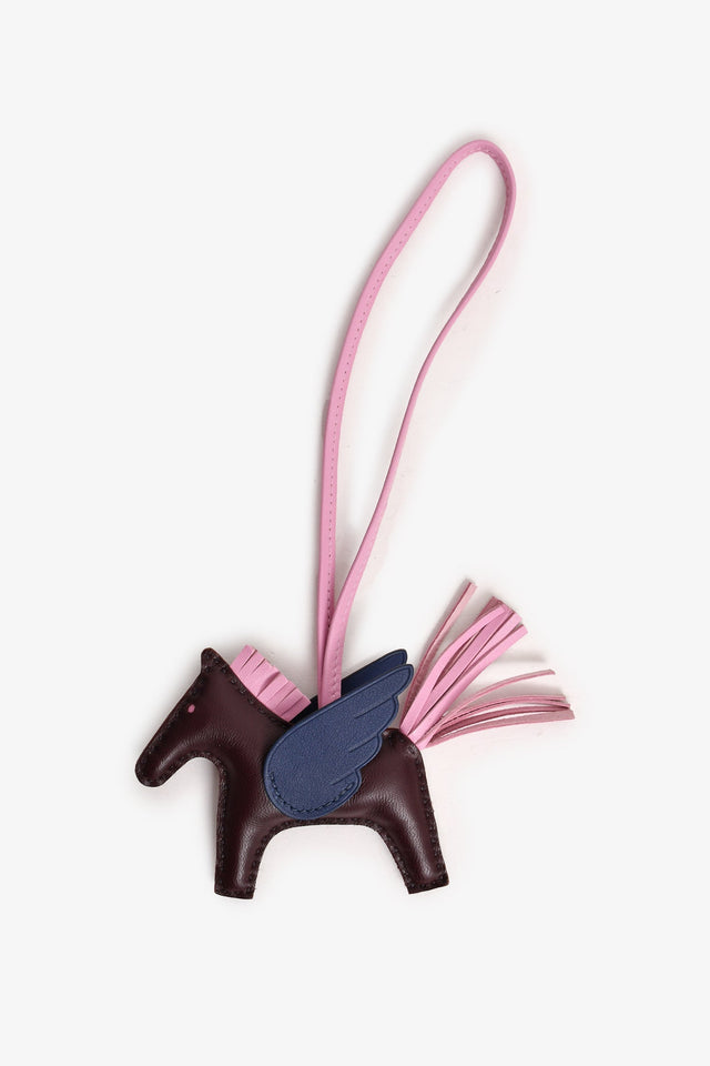 Hermes 2021 Brown/Navy Rodeo Pegase PM Bag Charm