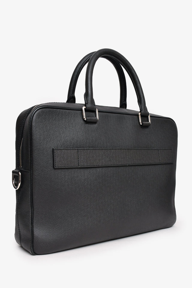Louis Vuitton 2014 Black Leather Briefcase with Strap