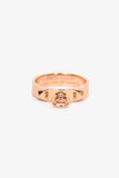Hermes 18K Rose Gold 'Collier de Chien' Ring Small Model Size 58