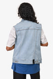 Dior Blue Denim Button Up Vest Jacket Size 48 Men