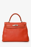 Hermes 2011 9M Salmon Togo Leather Kelly 28 Top Handle with Strap