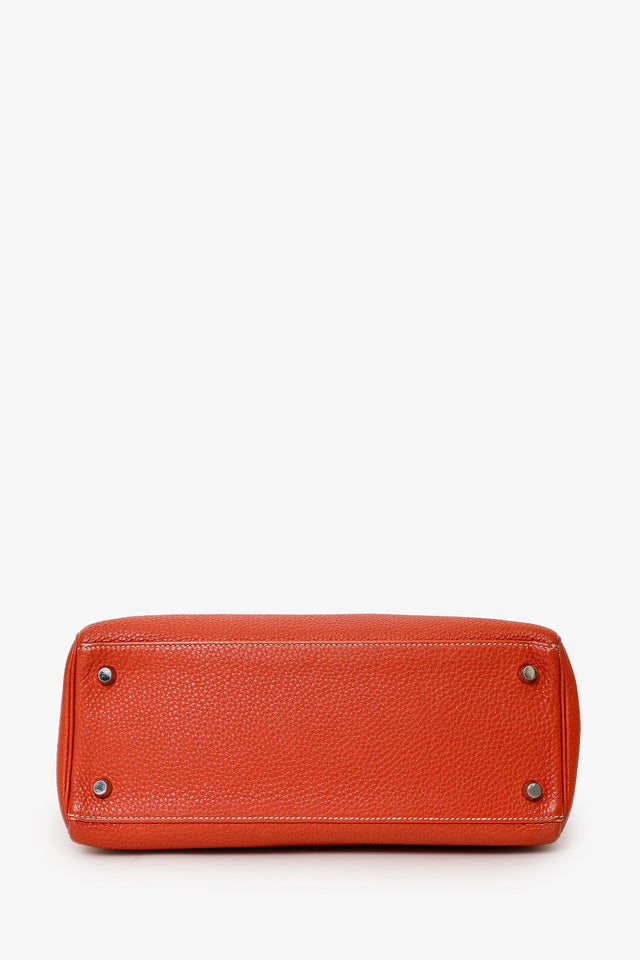 Hermes 2011 9M Salmon Togo Leather Kelly 28 Top Handle with Strap