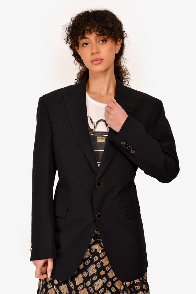 Louis Vuitton 2019 Black Monogram Blazer Jacket Mens Size 50