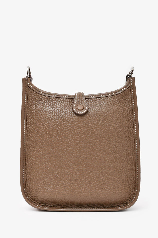 Hermes 2018 Taupe Clemence Leather Evelyne TPM