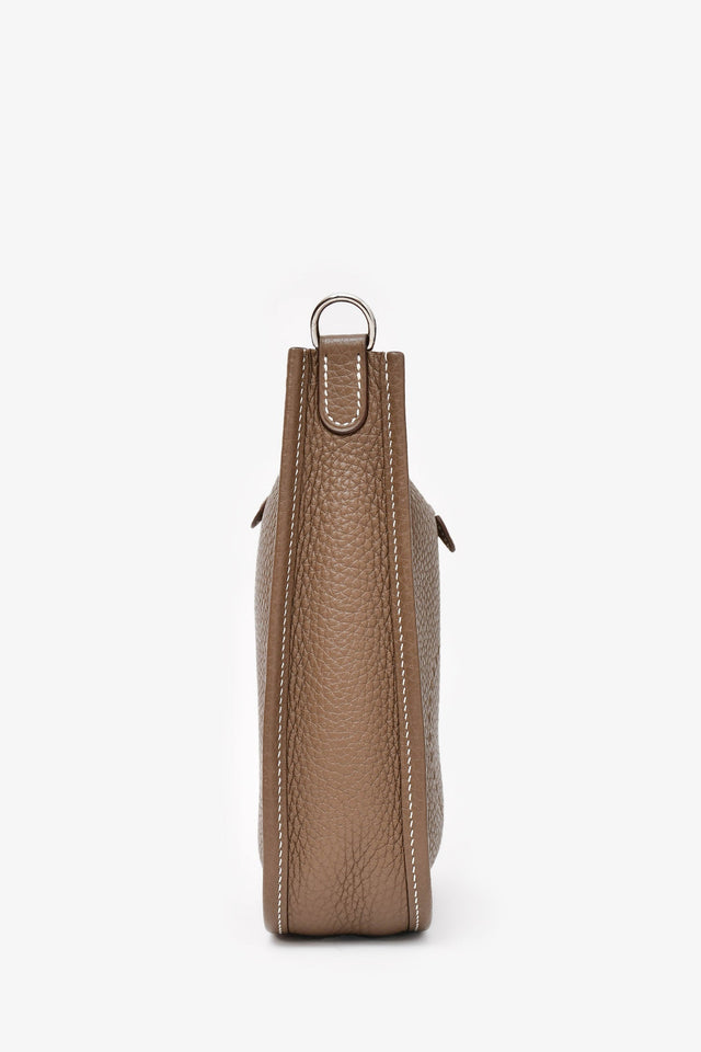 Hermes 2018 Taupe Clemence Leather Evelyne TPM