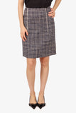 Prada Navy/White Tweed Midi Skirt Size 38