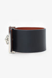 Hermes 2014 Black/Brown Leather Illusion Bracelet