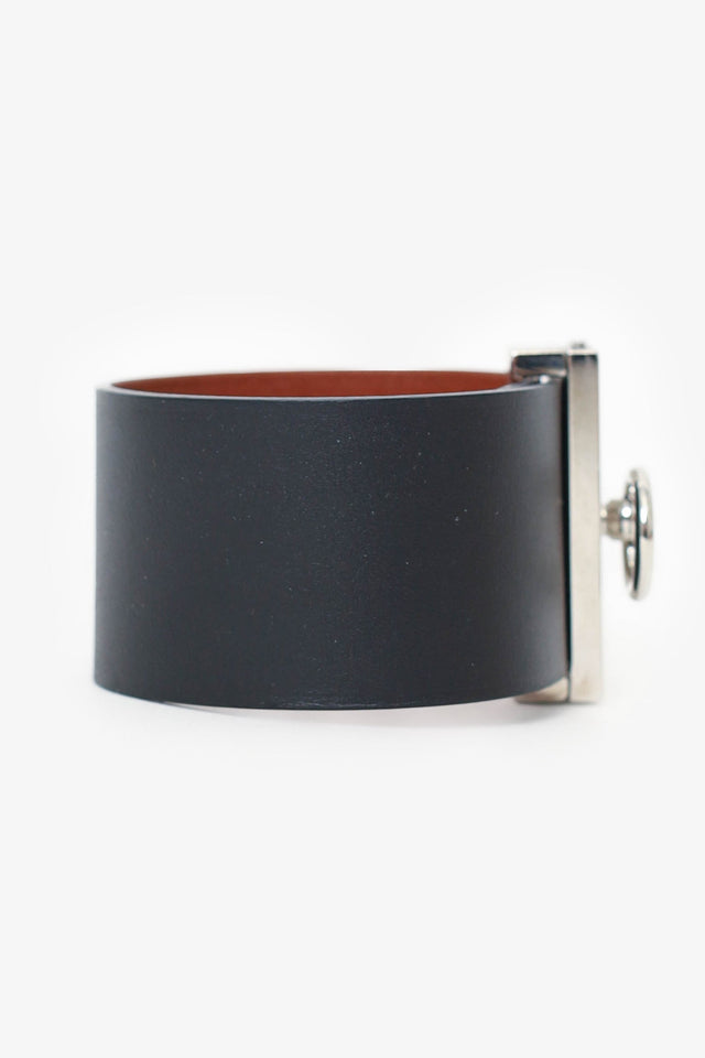 Hermes 2014 Black/Brown Leather Illusion Bracelet