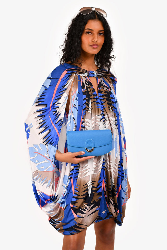 Hermes Blue Epsom Calfskin 'Cherche-Midi' Clutch