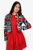 Hermes Blue/Red Denim 'Wild' Jacket Size 36