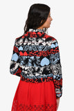 Hermes Blue/Red Denim 'Wild' Jacket Size 36