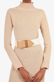 Hermes Cream Leather Elan 66 Wide Belt Size S