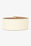 Hermes Cream Leather Elan 66 Wide Belt Size S