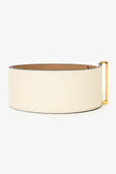 Hermes Cream Leather Elan 66 Wide Belt Size S