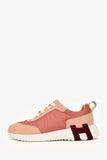 Hermes Pink Suede/Nylon 'H' Sneakers Size 35.5