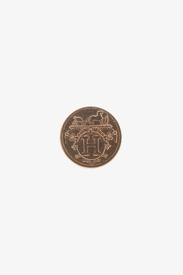 Hermes 18K Rose Gold Very Small Model Ex-Libris Earrings