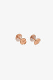 Hermes 18K Rose Gold Very Small Model Ex-Libris Earrings