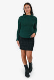 Prada Black/Green Wool/Mohair Tweed Skirt Size 38