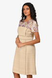 Prada Purple Embroidered Flax Cotton Shift Dress Size 42