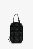 Christian Dior 2022 Black Cannage Leather 'Lady Dior Call'in Dior' Phone Holder